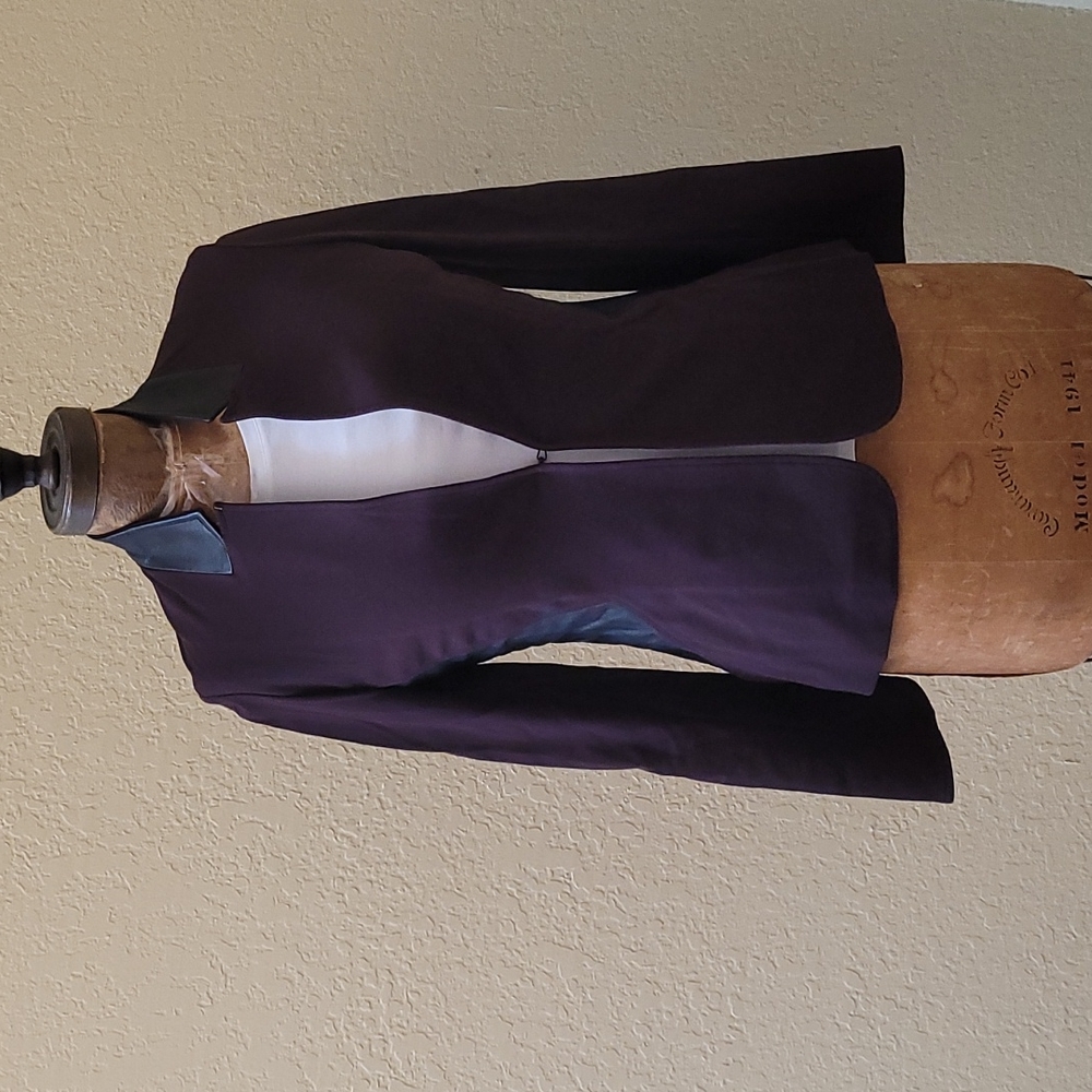 NWT WOMENS MW10018 PONTI AND LEATHER TRIM JACKET SIZE 4